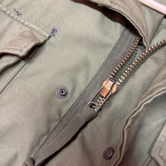 True Vintage OG107 1970s Cold Weather Coat Medium Long US Army M65 Green Vietnam - Picture 3 of 10